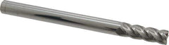 Accupro - 1/2", 4 Flute, Single End, Solid Carbide, 0.02" Corner Radius End Mill - 6" OAL, 40° Helix, Right Hand Flute, 1-1/2" LOC, Right Hand Cut - Exact Tool & Supply