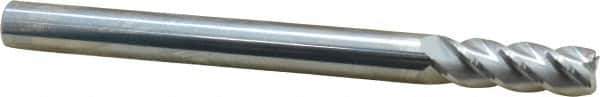Accupro - 1/2", 4 Flute, Single End, Solid Carbide, 0.03" Corner Radius End Mill - 6" OAL, 40° Helix, Right Hand Flute, 1-1/2" LOC, Right Hand Cut - Exact Tool & Supply