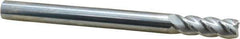 Accupro - 1/2", 4 Flute, Single End, Solid Carbide, 0.03" Corner Radius End Mill - 6" OAL, 40° Helix, Right Hand Flute, 1-1/2" LOC, Right Hand Cut - Exact Tool & Supply