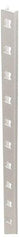 Sugatsune - 99 Lb Capacity, Anodized Satin Aluminum, Single Slot Shelf Mortise Mount Bracket - 1/4" Long, 71-21/32" High, 1/2" Wide - Exact Tool & Supply