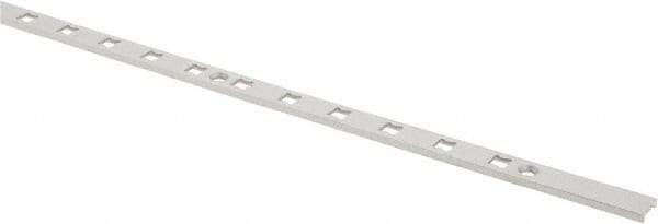 Sugatsune - 99 Lb Capacity, Anodized Satin Aluminum, Single Slot Shelf Surface Mount Bracket - 1/4" Long, 102-3/8" High, 1/2" Wide - Exact Tool & Supply