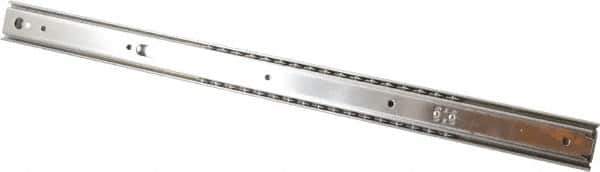 Sugatsune - 20" Slide Length, 15" Travel Length, Stainless Steel Ball Bearing Slide - 81 Lb Capacity at Full Extension - Exact Tool & Supply