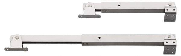 Sugatsune - 15-49/64" OAL x 1-25/32" Wide, 154 Lb Capacity, Heavy Duty Lid Stay - Only One Stay per Lid Required, 7/32" Mounting Hole Diam, 90° Max Opening, Satin 304 Stainless Steel - Exact Tool & Supply