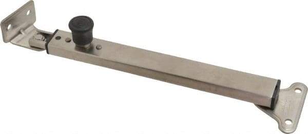 Sugatsune - 12-7/32" OAL x 1-29/32" Wide, 66 Lb Capacity, Lid Stay with Lock - Only One Stay per Lid Required, 11/64" Mounting Hole Diam, 90° Max Opening, Satin 304 Stainless Steel & ABS - Exact Tool & Supply