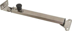 Sugatsune - 12-7/32" OAL x 1-29/32" Wide, 66 Lb Capacity, Lid Stay with Lock - Only One Stay per Lid Required, 11/64" Mounting Hole Diam, 90° Max Opening, Satin 304 Stainless Steel & ABS - Exact Tool & Supply