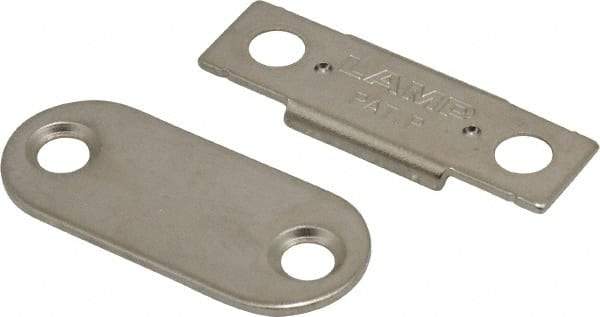 Sugatsune - 1-25/64" Long x 12" Wide x 2.2" High, Neodymium & Steel Ultra Thin Magnetic Catch - Nickel Coated, 5.9 Magnetic Force, 1-25/64" Long Strike, 15" Wide Strike - Exact Tool & Supply