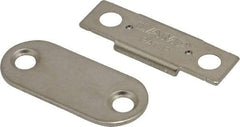 Sugatsune - 1-25/64" Long x 12" Wide x 2.2" High, Neodymium & Steel Ultra Thin Magnetic Catch - Nickel Coated, 5.9 Magnetic Force, 1-25/64" Long Strike, 15" Wide Strike - Exact Tool & Supply