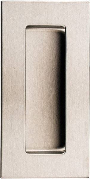 Sugatsune - 120mm Overall Width x 60mm Overall Height, 15mm Recess Depth, Satin Recessed Pull - 304 Stainless Steel, 28mm Recess Height, 86mm Recess Width, 110mm Center to Center, M4 Thread - Exact Tool & Supply