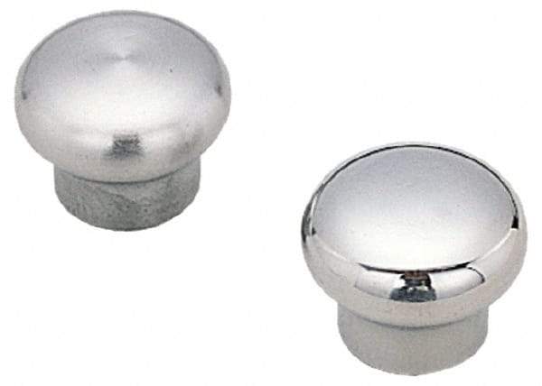 Sugatsune - 304 Stainless Steel Round Drawer or Lid Knob - 1-25/64" Base Diam, 1-63/64" Diam, 1-11/32" High, M5x0.8 - Exact Tool & Supply