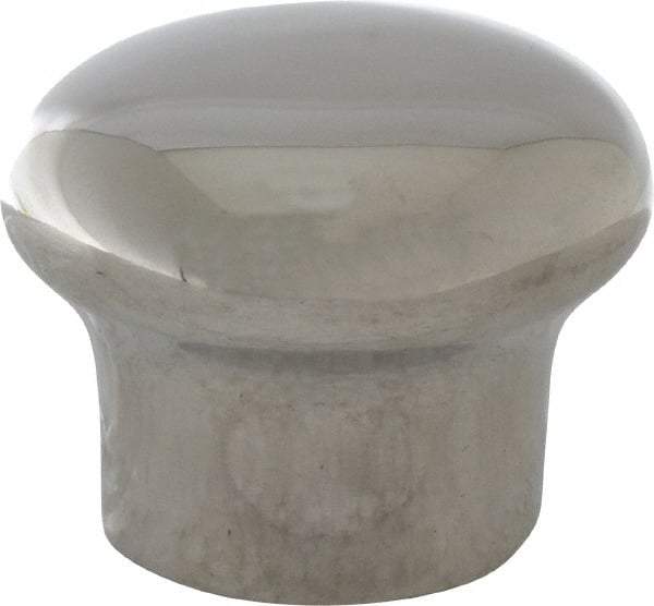 Sugatsune - 304 Stainless Steel Round Drawer or Lid Knob - 25/32" Base Diam, 1-3/16" Diam, 29/32" High, M4x0.7 - Exact Tool & Supply