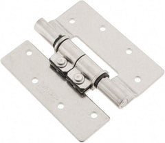 Sugatsune - 3-35/64" Long x 3-1/4" Wide x 5/64" Thick, Stainless Steel Torque Hinge - Stainless Steel, Polished Finish - Exact Tool & Supply