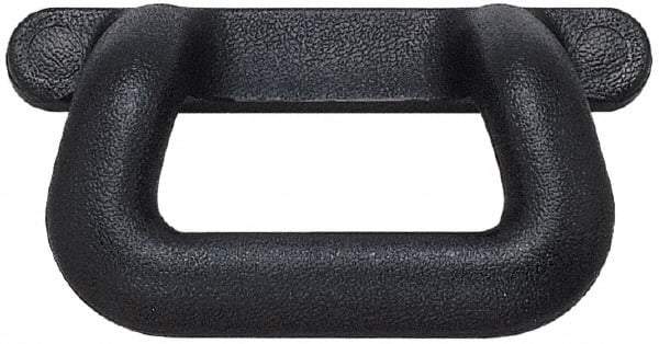 Sugatsune - Polyurethane Around Steel Core Chest Handle - 175mm Wide x 2-39/64" High, Black Coated, 2 Holes - Exact Tool & Supply