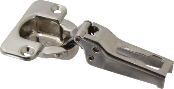 Sugatsune - 57mm Long x 55mm Wide x 38mm Thick, Concealed Overlay Hinge - 304 Stainless Steel, Polished Finish - Exact Tool & Supply