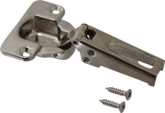 Sugatsune - 57mm Long x 55mm Wide x 38mm Thick, Concealed Overlay Hinge - 304 Stainless Steel, Polished Finish - Exact Tool & Supply