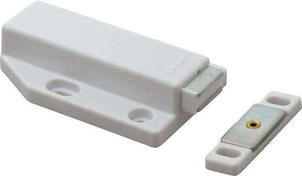 Sugatsune - 2-15/16" Long x 1-13/16" Wide x 21/32" High, Magnetic Touch Latch (Long Stroke) - ABS Plastic & Steel, with Yellow Chromate Finish - Exact Tool & Supply
