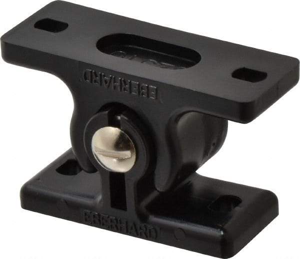 Sugatsune - 2-17/64" Long x 1" Wide x 1-1/4" High, Polyamide Adjustable Knuckle Catch - Black Coated, 18 - 44 Magnetic Force, 18-44 N/Lb Pull Force, 29-59 N/Lb Push Force, 2-41/64" Long Strike, 1-1/4" Wide Strike - Exact Tool & Supply