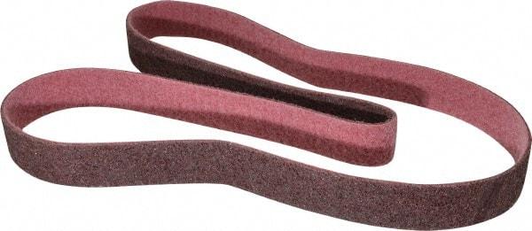 Brite Star - 1-1/2" Wide x 60" OAL, 120 Grit, Aluminum Oxide Abrasive Belt - Aluminum Oxide, Medium, Nonwoven, Series SC-LS - Exact Tool & Supply