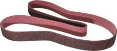Brite Star - 1-1/2" Wide x 60" OAL, 120 Grit, Aluminum Oxide Abrasive Belt - Aluminum Oxide, Medium, Nonwoven, Series SC-LS - Exact Tool & Supply