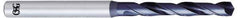 OSG - #22 130° Powdered Metal Jobber Drill - V Finish, Right Hand Cut, Spiral Flute, Straight Shank, 75mm OAL, Standard Point - Exact Tool & Supply