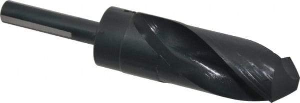 Chicago-Latrobe - 1-5/16" Drill, 118° Point, High Speed Steel Silver Deming & Reduced Shank Drill Bit - Oxide Finish, 6" OAL, Flats on Shank, 3-1/8" Flute Length, Right Hand Cut, Standard Point, Spiral Flute, Regular Spiral - Exact Tool & Supply