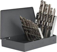 Chicago-Latrobe - #7, #21, #25, #29, #36 Drill, F to U Drill, #6-32 to 1/2-13 Tap, Spiral Point Tap and Drill Set - Bright Finish High Speed Steel Drills, Bright Finish High Speed Steel Taps, Plug Chamfer, 18 Piece Set - Exact Tool & Supply