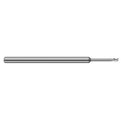 Variable Helix End Mills for Aluminum Alloys - 0.0620″ (1/16″) Cutter Diameter × 0.0930″ (3/32″) Length of Cut × 0.3120″ (5/16″) Reach Carbide Square End Mill for Aluminum Alloys, 3 Flutes - Exact Tool & Supply