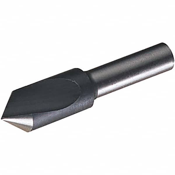 Chicago-Latrobe - 3/8" Head Diam, 6.35mm Shank Diam, 1 Flute 90° High Speed Steel Countersink - Exact Tool & Supply