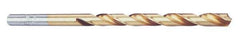 Chicago-Latrobe - Letter Q 118° High Speed Steel Jobber Drill - TiN Finish, Right Hand Cut, Spiral Flute, Straight Shank, 4-3/4" OAL, Standard Point - Exact Tool & Supply