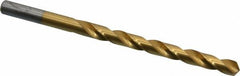 Chicago-Latrobe - Letter C 118° High Speed Steel Jobber Drill - TiN Finish, Right Hand Cut, Spiral Flute, Straight Shank, 4" OAL, Standard Point - Exact Tool & Supply