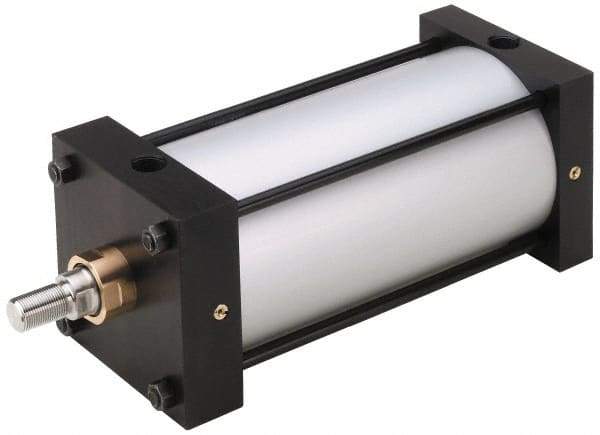 Parker - 3" Stroke x 6" Bore Double Acting Air Cylinder - 3/4 Port, 1-14 Rod Thread, 250 Max psi, -10 to 165°F - Exact Tool & Supply