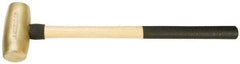 American Hammer - 10 Lb Head 2" Face Brass Head Hammer - 26" OAL, Wood Handle - Exact Tool & Supply