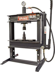 Dake - 10 Ton Hydraulic Shop Press - 6 Inch Stroke - Exact Tool & Supply