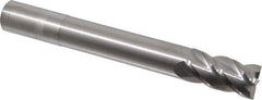 Accupro - 3/4", 1-1/2" LOC, 3/4" Shank Diam, 6" OAL, 4 Flute, Solid Carbide Square End Mill - Single End, Uncoated, Spiral Flute, 40° Helix, Centercutting, Right Hand Cut, Right Hand Flute - Exact Tool & Supply