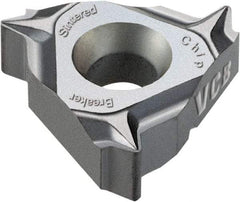 Vargus - 3JIR Internal Right Hand 11.5 NPT Laydown Threading Insert - Grade VCB, TiAlN Coated Carbide, 9.53mm Inscribed Circle - Exact Tool & Supply