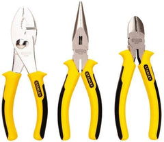 Stanley - 3 Piece Slip Joint Plier Set - Comes in Display Card - Exact Tool & Supply