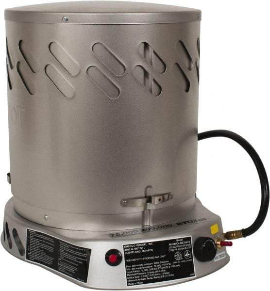 Heatstar - 75,000 to 200,000 BTU, Propane Convection Heater - 100 Lb Fuel Capacity, 15-1/4" Long x 18-1/4" Wide x 21-3/4" High - Exact Tool & Supply
