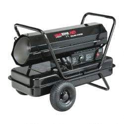 Heatstar - 125,000 BTU Rating, Kerosene Forced Air Heater with Thermostat - 3,000 Sq Ft Max Heating Area, 14 Gal Capacity, Fuel with Kerosene - Exact Tool & Supply