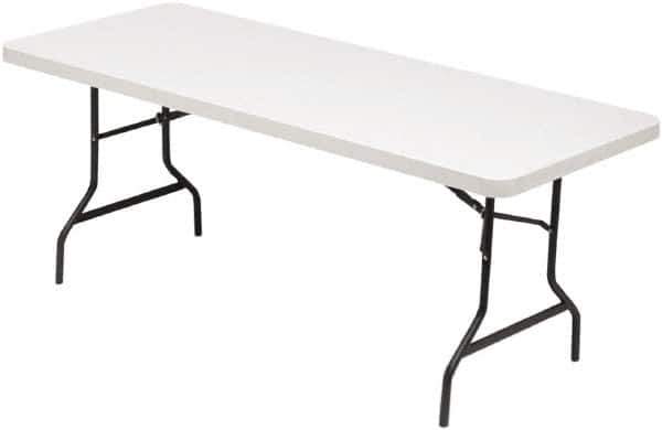 ALERA - 72" Long x 30" Wide x 29" High, Rectangular Folding Table - Platinum - Exact Tool & Supply