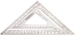 Johnson Level & Tool - 12" Blade Length x 12" Base Length, Powder Coated Finish, Aluminum Rafter Square - 1/4" Graduation - Exact Tool & Supply