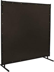 Steiner - 6 Ft. Wide x 6 Ft. High x 1 Inch Thick, 14 mil Thick Transparent Vinyl Portable Welding Screen Kit - Gray - Exact Tool & Supply