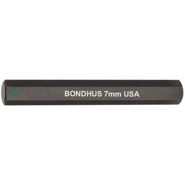 Bondhus - 7mm Hex Drive Bit - Exact Tool & Supply