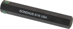Bondhus - 5/16" Hex Drive Bit - 2" OAL - Exact Tool & Supply