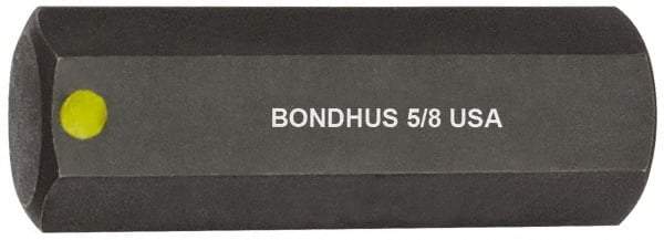 Bondhus - 5/8" Hex Drive Bit - 2" OAL - Exact Tool & Supply