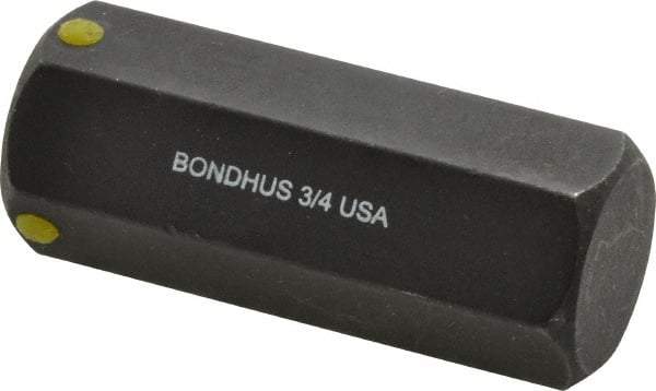 Bondhus - 3/4" Hex Drive Bit - 2" OAL - Exact Tool & Supply