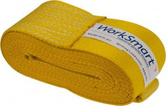 Value Collection - 27' Long x 4" Wide, 1 Ply, Polyester Web Sling - Yellow - Exact Tool & Supply