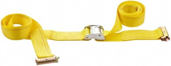 Value Collection - 16' Long x 2" Wide, 1 Ply, Polyester Web Sling - Yellow - Exact Tool & Supply