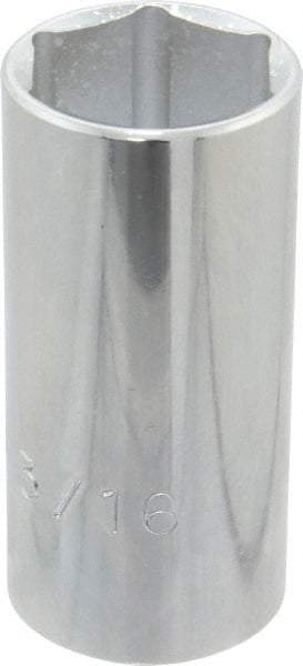 Proto - 1-3/16", 1/2" Drive, Deep Hand Socket - 6 Points, 3-1/4" OAL, Chrome Finish - Exact Tool & Supply