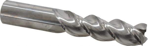 Niagara Cutter - 1", 3-1/4" LOC, 1" Shank Diam, 6" OAL, 3 Flute, Solid Carbide Square End Mill - Single End, Uncoated, Spiral Flute, 45° Helix, Centercutting, Right Hand Cut, Right Hand Flute, Series A345 - Exact Tool & Supply