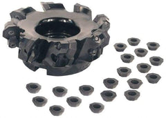 Kennametal - 6" Cut Diam, 2" Arbor Hole, 5mm Max Depth of Cut, 43° Indexable Chamfer & Angle Face Mill - 12 Inserts, OF.T 07L6... Insert, Right Hand Cut, 12 Flutes, Through Coolant, Series KSOM - Exact Tool & Supply