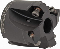 Kennametal - 1-1/2" Cut Diam, 0.059" Max Depth, 1/2" Arbor Hole, 4 Inserts, XD 09 Insert Style, Indexable Copy Face Mill - C7792VXD09-A1.50Z04R Cutter Style, 1.26" High, Through Coolant, Series 7792 - Exact Tool & Supply